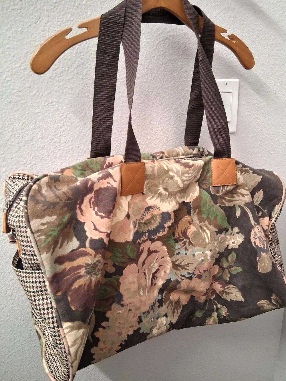 Vintage Floral Duffel Bag Large